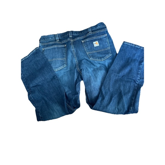Carhartt Jeans Men Blue FR Straight Leg 38x32 Flame Resistant NFPA 2112 Arc 2 - Picture 2 of 8
